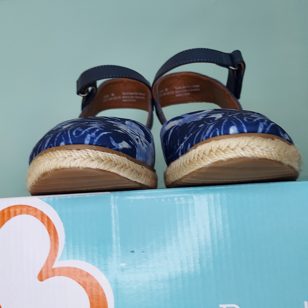 Baretraps Ocean In Hawaii Women's Size 9 Blue Wedge Espadrille Shoes - Picture 8 of 15